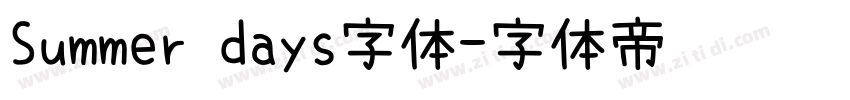Summer days字体字体转换